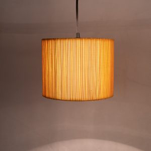 cylindrical bomboo woven pendant light for home decor