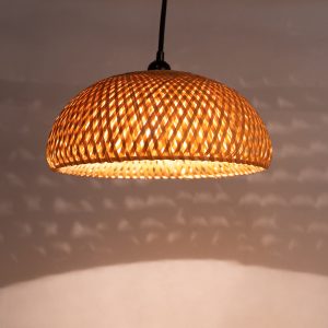 Retro rattan lampshade for home decor