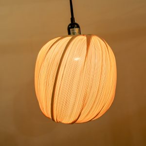 Spherical  bamboo fiber lampshade for home decor