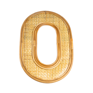 Oval Bamboo Mirror - TT6813
